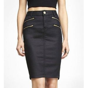 EXPRESS JEANS High Waisted Black Pencil Skirt